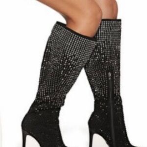 Women’s Black Ombré Sparkle Boots